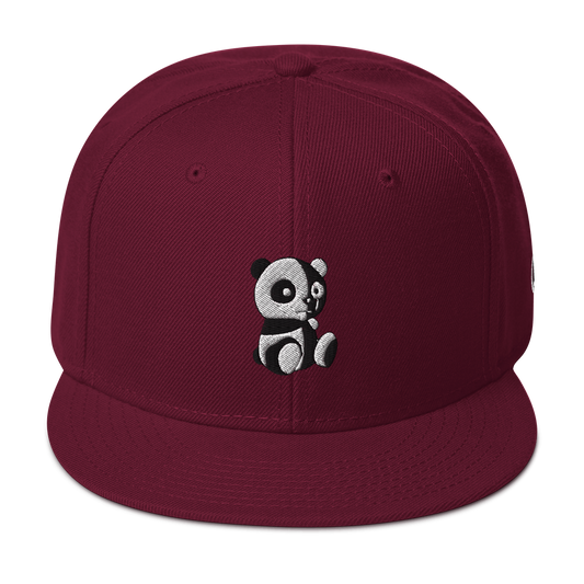 HB Panda Embroidered Snapback Hat